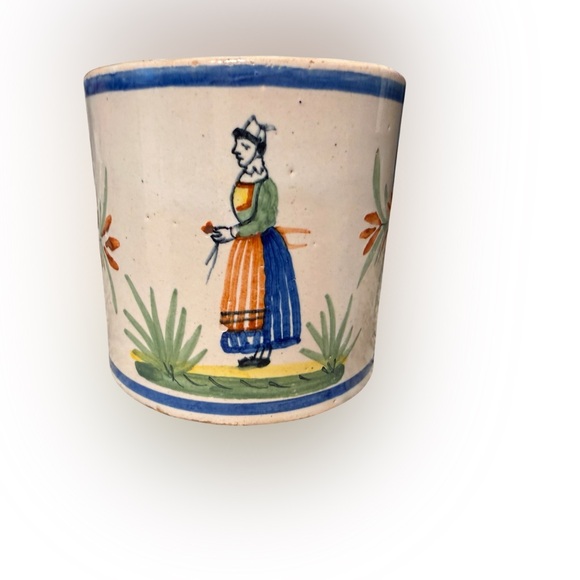 Henriot Quimper faience Other - Vintage Henriot Quimper Hand Painted Faience Mug Breton Figure France